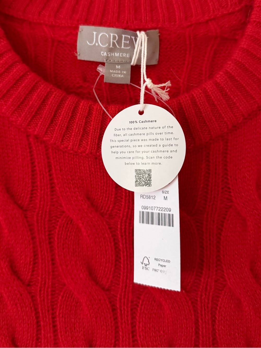 J. Crew 100% Cashmere Short Sleeve Cable Knit Sweater - Picture 3 of 4